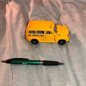 Classic Yellow School Bus Toy pull back action